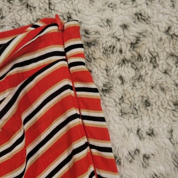 Free People SZ 4 Funky Chic Boho Luna Asymmetrical Striped Side Zip Maxi Skirt - Picture 11 of 15